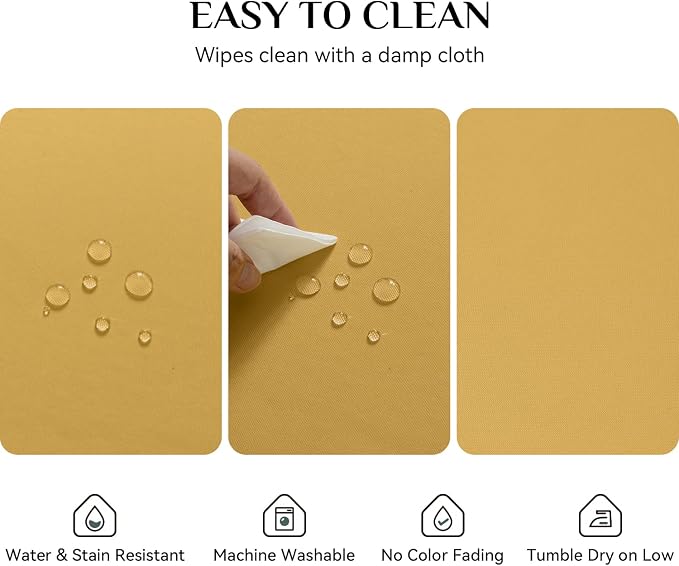 Softalker Rectangle Tablecloth, Waterproof Table Cloths Wrinkle Free Fabric Washable Polyester Table Cover for Dining Tables Party Outdoor Camping Parties Buffet - 60 x 102 inch, Gold
