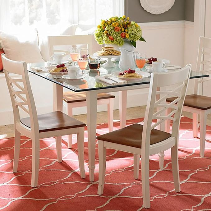 Clear Tempered Glass Table Top 16 Inch Square Beveled Edge with 1/2 Inch Thickness for Dining, Coffee or Side Tables by Fab Glass and Mirror