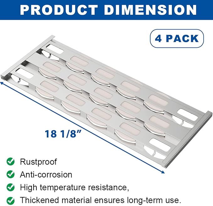 SafBbcue 720-0057 CG3CKW Heat Tray Replacement for Nexgrill 720-0057-3B Turbo Capt'n Cook CG4CKW CG3TDN CK4CKWN Grills Heat Plate with Ceramic Briquettes