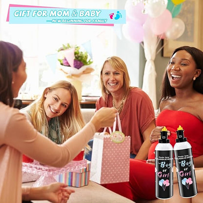 Gender Reveal Fire Extinguisher 2 Pack Blue or Pink Smoke for Boy or Girl Reveal Party Gender Reveal Extinguishers 100% Biodegradable Colored Powder for Baby Gender Reveal Ideas Party Decorations