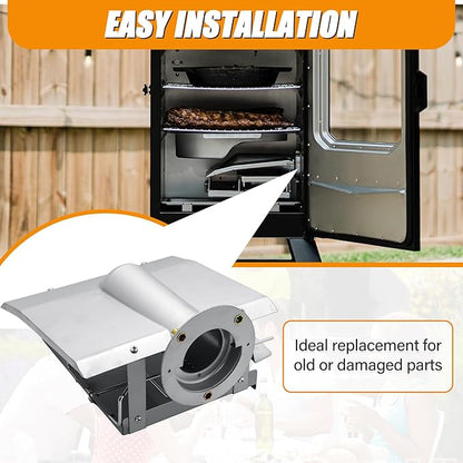 Wood Chip Housing Kit Replacement for Masterbuilt Digital Electric Smokers, Housing for Wood Chip Tray and 2" Diameter Loader, Replacement Parts 9907170027 for 20071117, MB20070619, MB20071117 etc.