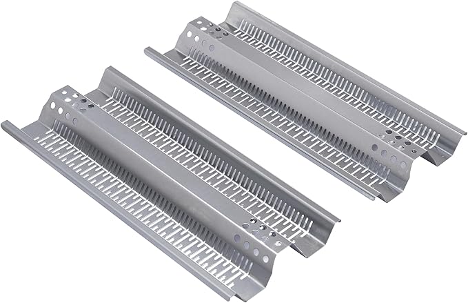 Monument Grills Stainless Steel Heat Plates, Replacement Grill Heat Plate Shield, Flavorizer Bar, Flame Tamer for 4-Burner Grills Model 24367 35633 41847NG D405, Burner Cover A118