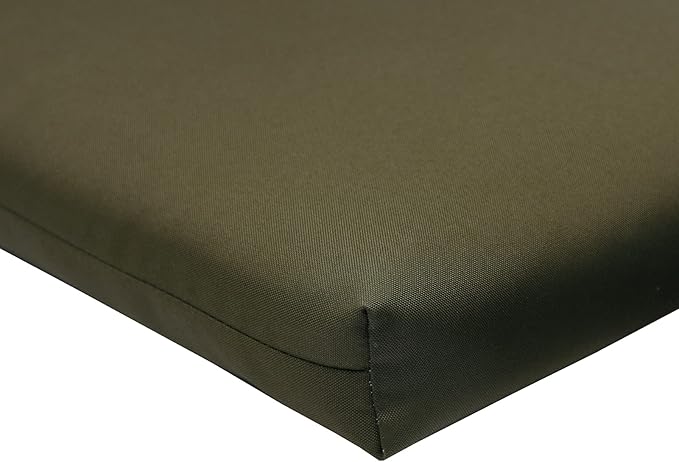 QILLOWAY Outdoor Indoor Seat Cushions, Square Foam Dining Chair Pads,All Weather, 17"x17"x3",2 Count (SAGE)