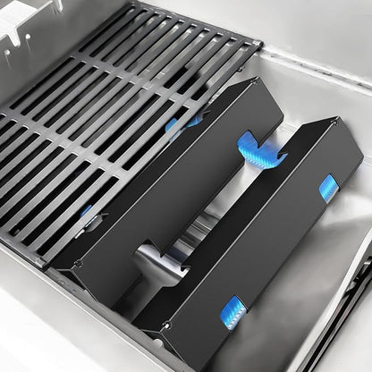 Uniflasy for Weber Spirit 2 Grill Parts, 15.3" Flavorizer Bars for Weber GS4 I & II 200 Series, Spirit II E210 S210 E215 E220 S220 with Front Mounted Control Grill, 16GA All-Black Enamel Heat Plates