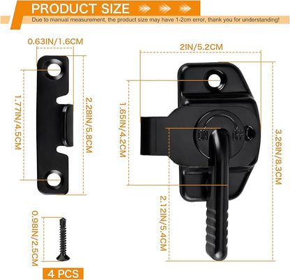 Smoker Door Latch Replacement for Pit Boss 1077, Pro Series II 4, PBV4PS2 | for Pitboss 10739 Smoker Door Latch, 4 Pcs Screws included, for Most Vertical Square Smokers