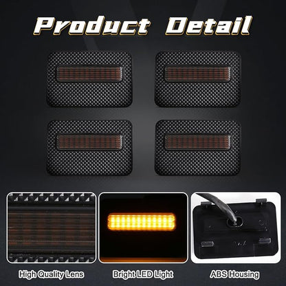 Grill Light for Tacoma SR 2024 2025, Smoked Shell Amber LED Front Grille Lights Fit for Tacoma SR5