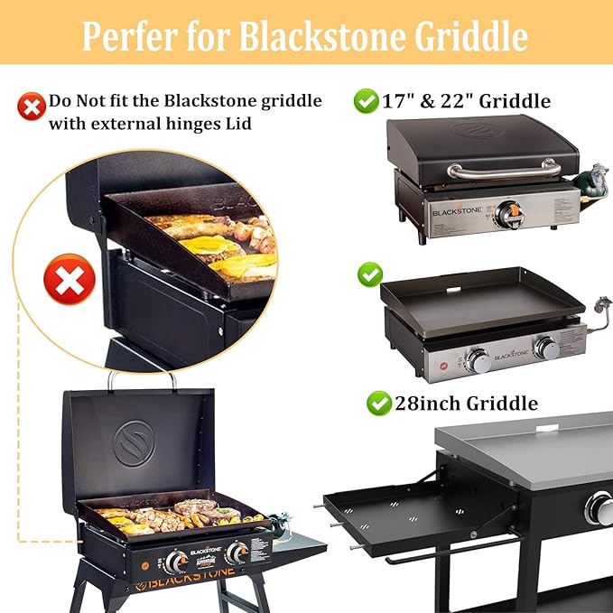 New Upgraded Griddle Caddy Shelf for Blackstone 17"/ 22"/ 28" Griddle, Addition Side Rack Storage Tray with Paper Towel Holder, Spatula Holder Organizer for Blackstone Grill Accessories