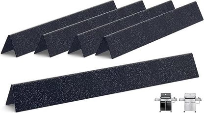 QuliMetal 24.5 Inch Flavorizer Bars for Weber Genesis 300 Series Grills with Side Controls Knobs, Genesis E310 E320 S310 S320 EP310 EP320 (2007-2010), Porcelain Steel Heat Plates for Weber 7539 7540