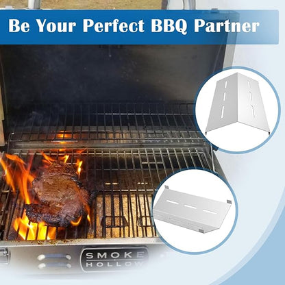 SafBbcue SST18L Heat Plates Replacement for Smoke Hollow Grill Replacement Parts SH19030819 SST18L SH19032319 SH19032419 PT300B SH19033019, Stainless Steel