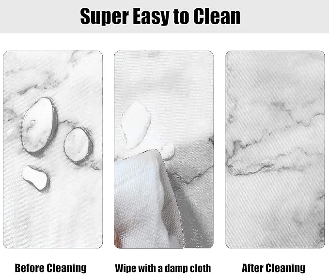 Marble Oval Fitted Tablecloths, Rock Grey Dust Pattern Elastic Edged Table Covers, Fits to 48'' x 68'', Great for Kitchen Dinning Tabletop or Picnic Party Camping Decoration