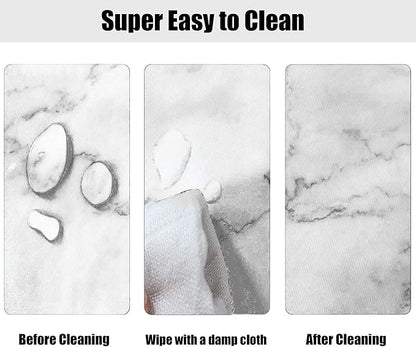Marble Oval Fitted Tablecloths, Rock Grey Dust Pattern Elastic Edged Table Covers, Fits to 48'' x 68'', Great for Kitchen Dinning Tabletop or Picnic Party Camping Decoration
