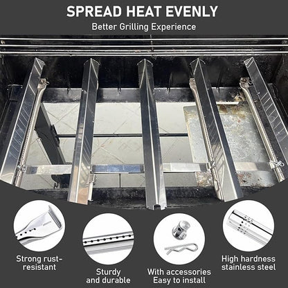Grill Replacement Parts for Charbroil Performance 5 Burner 463448021 463450022 463451022, 4 Burner 463365021 463352521, Charbroil Grill Parts Include Heat Plate,Burner, Igniter,Crossover Tube