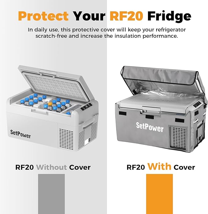 Setpower Insulated Protective Cover for RF20 Portable Refrigerator Freezer, suitable for RF20 Only