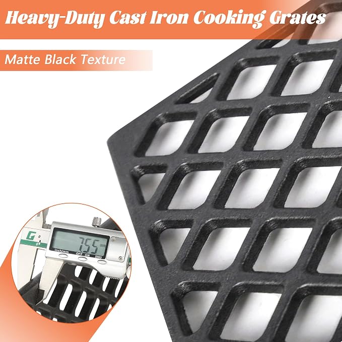 Grill Grates for Traeger Ironwood 885 Pro 780 Cooking Grate Cast Iron Grid Rack BBQ Replacement Parts HDW443 HDW436 KIT0451 Wood Pellet Smoker Accessories