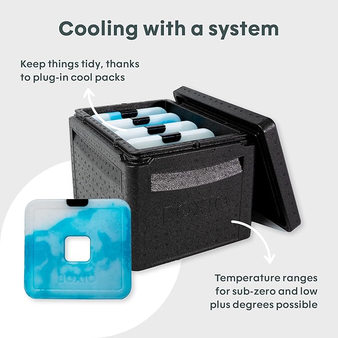BOXIO - Cool: travel fridge for camping without electricity - perfect refrigerator with different temperature zones thanks to BOXIO cooling cartridges - thermal box for optimal cooling and maintenance