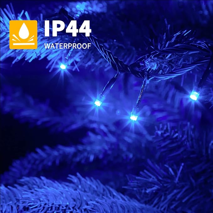 105FT 300 LED Christmas String Lights, End to End Plug 8 Modes | Christmas Lights UL Certified Outdoor Indoor Fairy Light Christmas Tree, Patio, Garden, Party, Holiday (Blue)