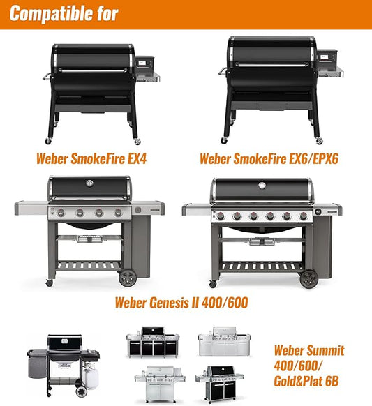 NUPICK 15 Pack Drip Pan Compatible for Weber SmokeFire EX4 / EX6 / EPX6, Genesis II 400/600, Summit 400/600 Series Grills, Fit for Weber 36” & 28” Griddle, 11.4" x 2.9" x 4.75"