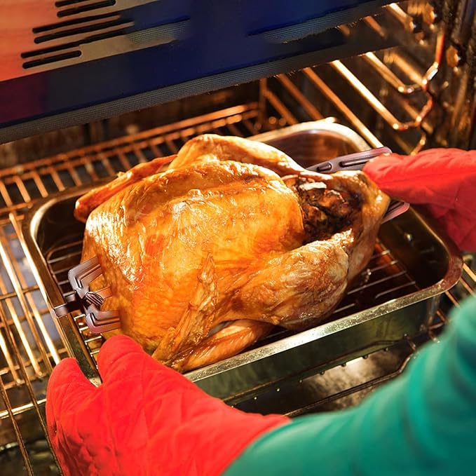 DOITOOL Stainless Steel 9.84 Inch Air Fryer Rotisserie Fork Universal Roast Chicken Grill Spit Rod for Bbq Kitchen Accessories