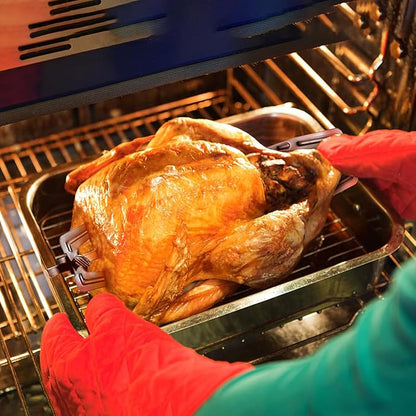DOITOOL Stainless Steel 9.84 Inch Air Fryer Rotisserie Fork Universal Roast Chicken Grill Spit Rod for Bbq Kitchen Accessories