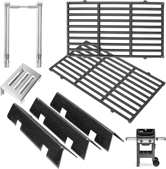 GS4 Spirit II Grill Parts for Weber Spirit 2 Parts Spirit II 200 SER Replacement Parts for Weber GS4 Spirit 2 Flavorizer Bars 7635 67045 68842, Burners 69785 67024, Heat Deflector 67060, 7637 Grates