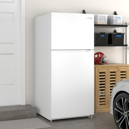 KoolMore 30 Inch 20 Cu Ft Top Freezer Refrigerator, White, Freestanding Full Size Fridge Freezer for Home Kitchen or Garage