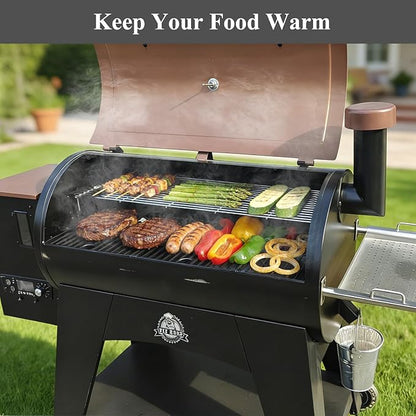 Uniflasy Warming Rack for Pit Boss Austin XL 1000 1100 Series Grills, Stainless Steel Upper Cooking Grate Replacement for Pit Boss Austin XL Rancher XL 1000 Sportsman 1000, Foldable BBQ Grill Top Rack