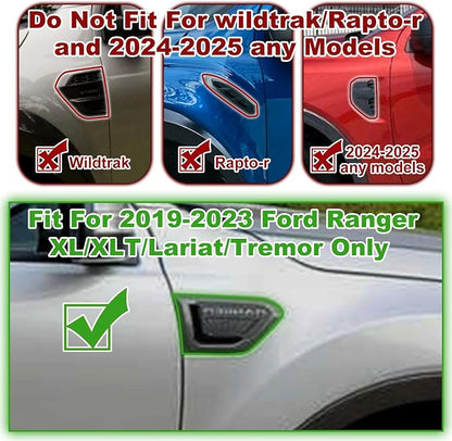 Led Amber Grill Lights and Fender Light for Ford Ranger Accessories 2019-2023 Bundle -Switchback DRL with Amber Turn Signal & Vehicle-Custom Grille Lights