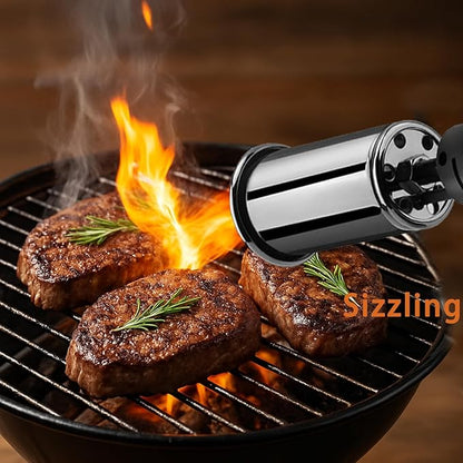 Propane Torch Gun With One-Touch Max Fire, Adjustable Kitchen Torch, Powerful Propane Torch With Many Safety Features(Tank Not Included)