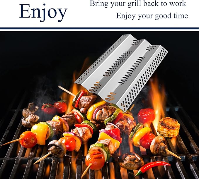 92461 Stainless Steel Heat Plate and Grill Burner Repair Kit Replacement Grill Parts for American Outdoor Grill Gas Grill Models
