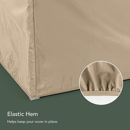 Covermates Classic Island Grill Cover - All-Weather Heavy Duty Outdoor BBQ Cover with Mesh Vents, Water-Resistant 12-Gauge Vinyl Protection for Large Island Grills, 86 Inch, Classic Tan