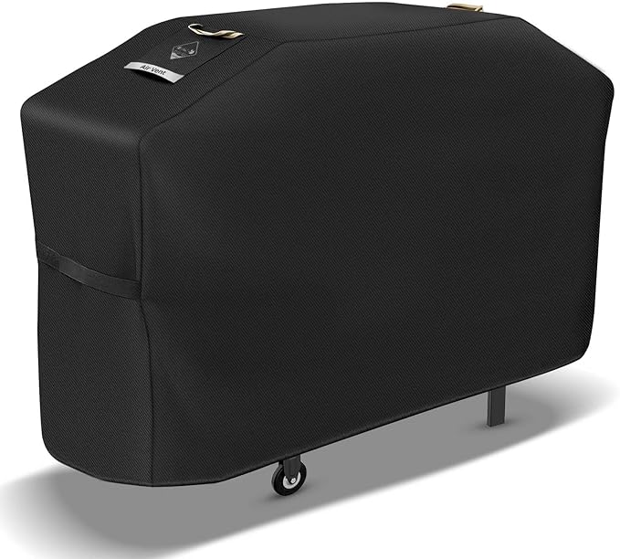 PasWith Griddle Cover for Blackstone 28 inch Griddle with Hood,Upgraded Rip-Proof & Waterproof Windproof 600D 5483 Grill Cover for Blackstone 2 Burner Griddle with Strap and Air Vent