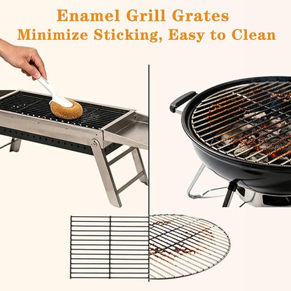 Portable Folding Charcoal Grill Tool-Free Assembly Stainless Steel BBQ Grill with Slide-Out Ash Pan & Side Trays, Compact Outdoor Barbecue for Camping, Picnic, Tailgating