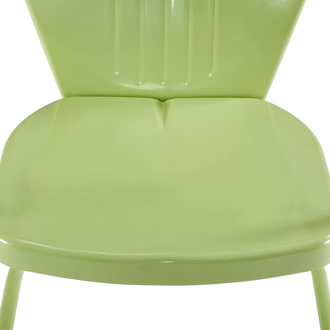 Crosley Furniture Griffith Outdoor Chair, Retro Metal Patio Chairs for Dining, Porch, Deck, Balcony, Key Lime