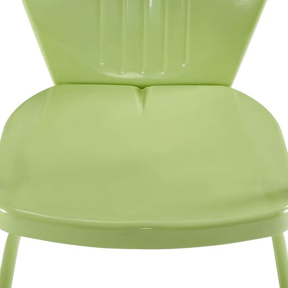 Crosley Furniture Griffith Outdoor Chair, Retro Metal Patio Chairs for Dining, Porch, Deck, Balcony, Key Lime