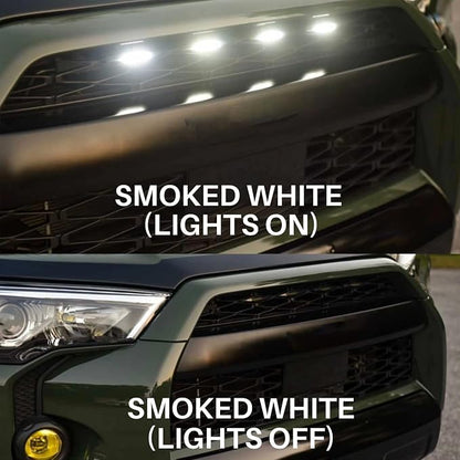 4pcs LED Grill Lights for 2014-2021 Toyota 4Runner TRD Pro Grille, Including SR5, TRD off-road, Limited, TRO Pro Models Raptor Style LED Light (White light with black housing)