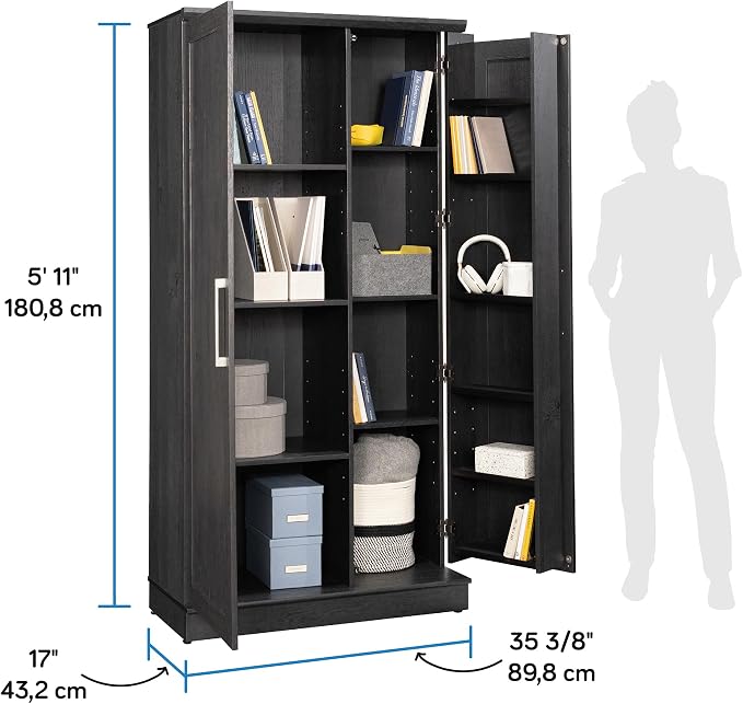 Sauder HomePlus Storage Cabinet, Raven Oak Finish
