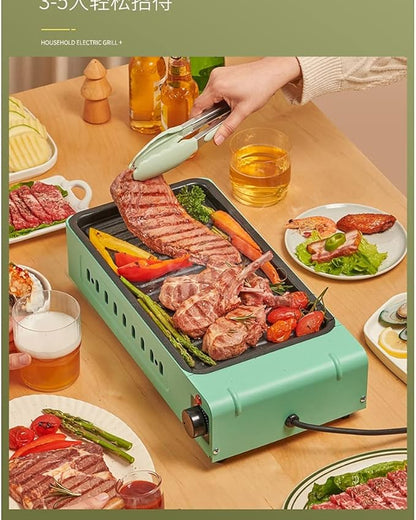 YYDS Charcoal Grill Multi-Function Barbecue Grill Small Household Electric Oven Small Frying and Roasting Dual Purpose (Size: 40 * 20 * 10cm) BBQ Grill (Color : B)