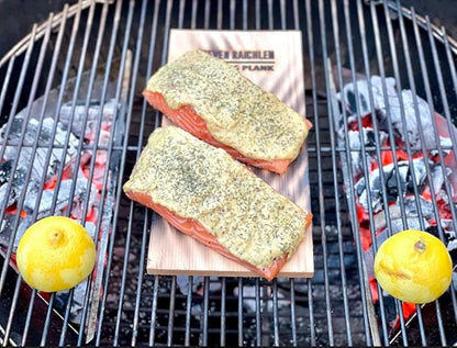 Camerons Steven Raichlen Cedar Grilling Planks - 2 Pack (5.5"x11.5") - Premium Natural Wood - Easily Infuse Smoky Flavor into BBQ Salmon, Fish, Meat, Veggies & More- Sourced in USA- Grilling Gift Idea