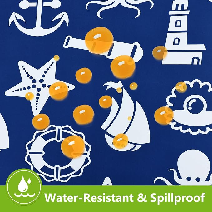 Smiry Spandex Fitted Tablecloth for 6 Foot Rectangle Tables, Washable Picnic Table Cover with Elastic, Stretch Reusable Table Cloth for Outdoor, Camping, Dining & Kitchen (Yacht, 30"x72")