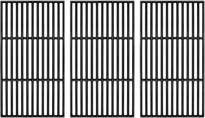 Hisencn Cooking Grates for Home Depot Chargriller 1624 Smokin' Champ Charcoal Grill Horizontal Smoker, Cast Iron Solid Rod Grill Cooking Grid Replacement Parts, 19 1/2 inch, 3 Pack