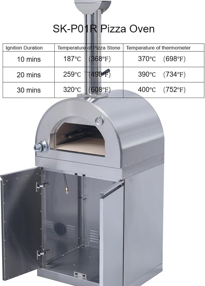 125-Inch 108000 BTU Double Stainless Steel Gas Outdoor Kitchen Bar, BBQ Island Grill with Pizza Oven, Wine Cooler, Compact Refrigerator, Rotisserie & Granite Countertops, Sliver
