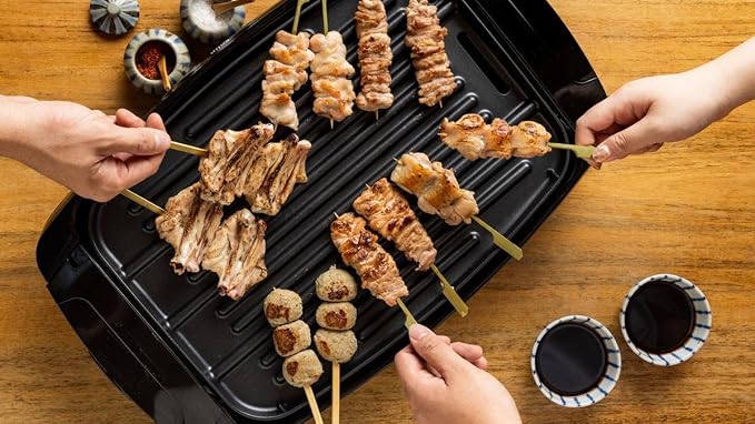 Gmark 100 Count Bamboo Paddle Skewers, 7 Inch Natural Flat Wooden BBQ Picks, Biodegradable Kabob Sticks for Grilling, Appetizers, Fruit, Meat & Shish Kebabs GM1032A