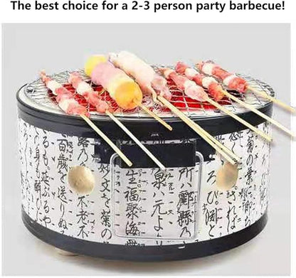 Tabletop BBQ Grill Portable Charcoal Barbecue Grill with Handle Exceptional Ventilation System Perfect for Indoor and Outdoor Cooking Backyard Camping Picnics Beach