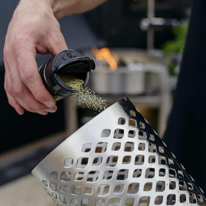 Breeo Rotisserie Tumble Basket - Rotisserie Grill Accessory | For chicken, turkey, BBQ & kabobs, live fire cooking accessories