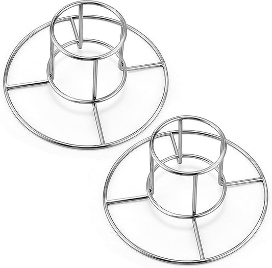 P&P CHEF Beer Can Chicken Holder Grill Rack, Stainless Steel Chicken Holder Stand, For BBQ Grilling/Home Oven Baking, Vertical Design & Thick Wire, Heavy Duty & Dishwasher Safe, 2PCS