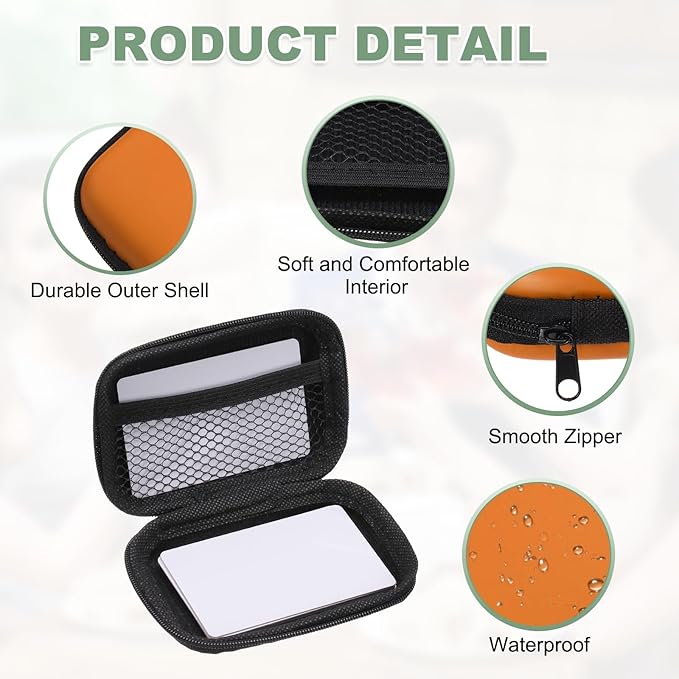 Card Game Case, Soft Cloth Playing Waterproof Card Storage Travel Game Case Compatible for Outdoor Gaming Camping, Orange
