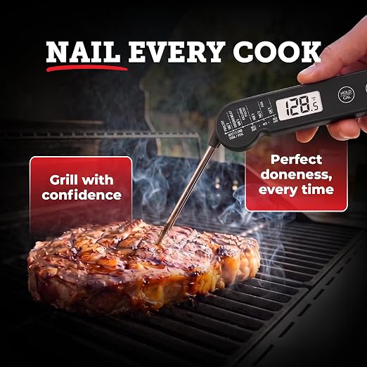 Lightyear Digital Meat Thermometer – Instant Read for Grilling | Cooking thermometer for meat, BBQ and grilling – grilling thermometer, food thermometer, waterproof meat temp probe