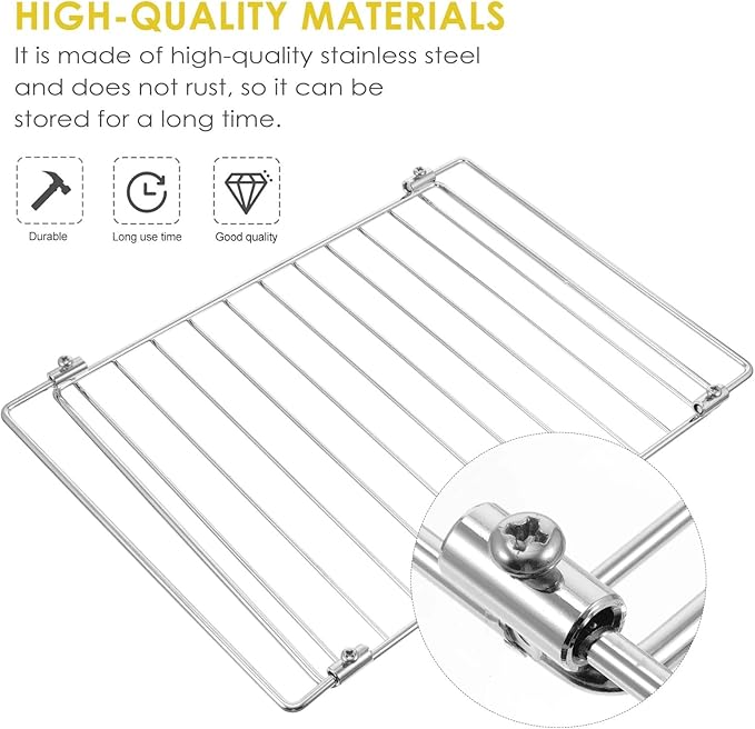Portable Charcoal Grill Mesh BBQ Grill Grate, Stainless Steel Barbecue Rack Grill Net for Camping BBQ Grills Outdoor Barbecue Grill, Heavy Duty Wire Grilling Topper for Charcoal Grills BBQ,A-1
