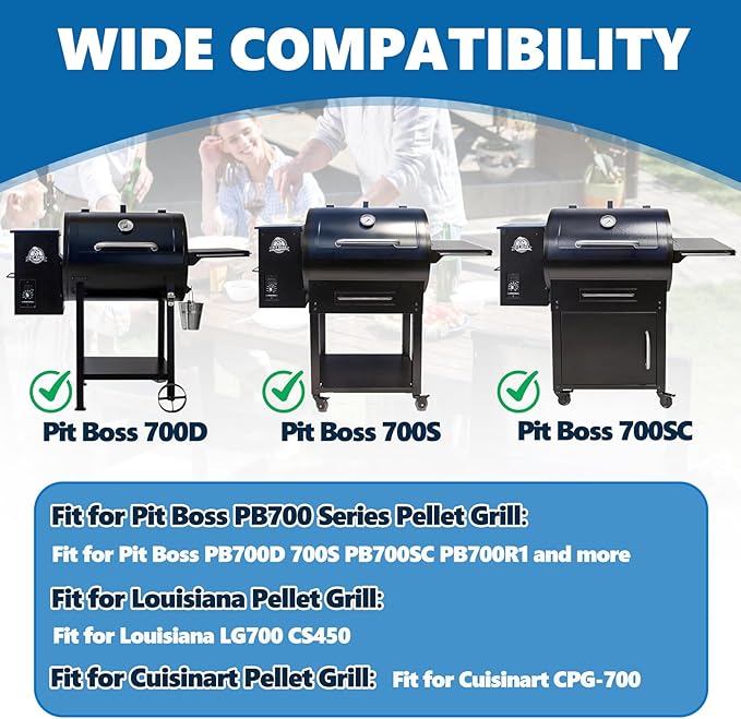 SafBbcue Cooking Grates for Pit Boss 700 Series Pellet Smoker Grills,Pit Boss PB700D PB700S PB700SC PB700R1 Pellet Smoker Grates Replacement Parts,Traeger BBQ07E. 01 22 575 Lil' Tex Elite Pellet Grill