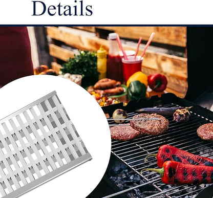 Stainless Steel Grill Heat Plates Heat Shield Grill Burners for DCS Grill Parts 27DBQR, BGA36-BQARL/BQARN, BGA48-BQARL/BQARN, Ceramic Rod Complete Radiant Tray BBQ Gas Grill Replacement Parts